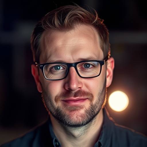 Porträt von Fabian Meier, einem Lichtdesigner mit einem innovativen und technischen Blick.
