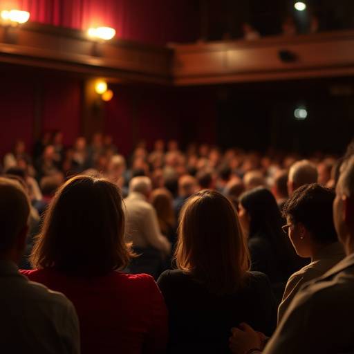 Publikum im Theatersaal, das eine Aufführung verfolgt.